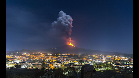 Sicily, Italy, near Catania Mount Etna Volcano Eruption February 2021 Slideshow