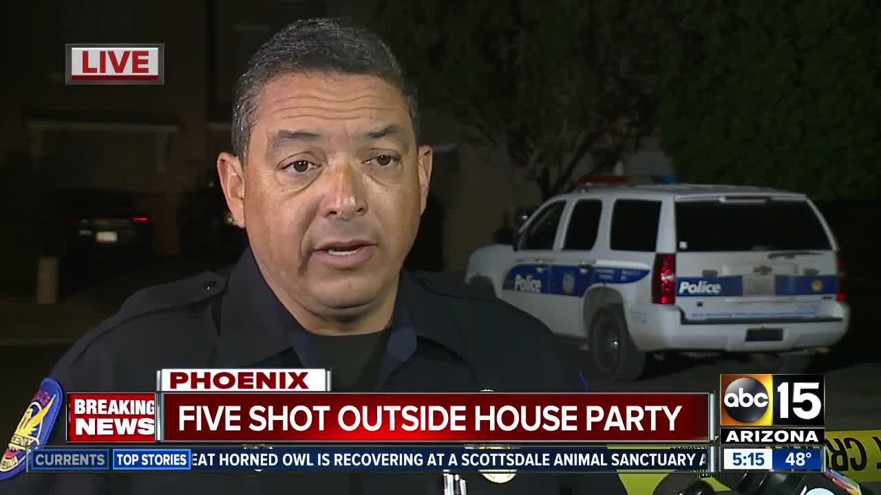 Five people shot at house party in west Phoenix