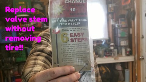 How to replace tire valve stem without breaking the bead. Or removing tire #valve #diy #how