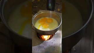 Hot Tent Camping and Egg Fried Rice