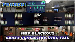 PROBED! Ship Blackout | Shaft Generator Sync Fail Alarm #probelem #travelem #electricaleducational