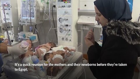 Israel Hamas war: Gaza Mothers reunite with babies amid evacuation.