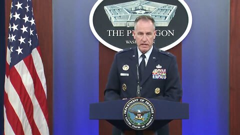 Pentagon Press Secretary Air Force Brig. Gen. Pat Ryder Briefs Media in Pentagon Briefing Room