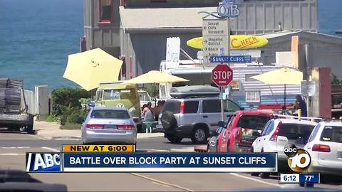 Battle over block party at Sunset Cliffs