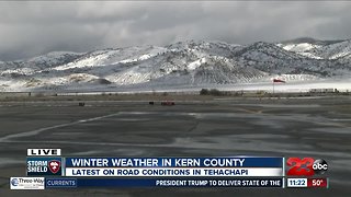 Snow update in Tehachapi