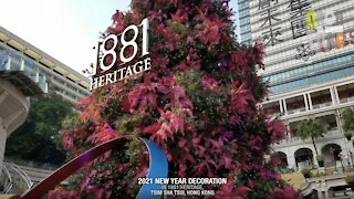 2021 new year decoration in 1881 heritage Tsim Sha Tsui, Hong Kong