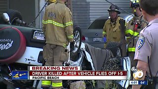 Driver killed after vehicle flies off I-5 in Pacific Beach
