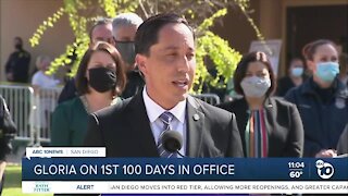 Gloria speaks on first 100 days as San Diego's mayor
