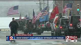 Snow doesn't stop canceled Tulsa Veteran's Day Parade