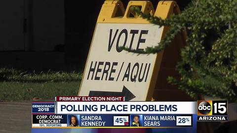 Sixty-two Maricopa County polling locations not ready to go at start of primary election day