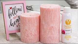 How to Make Palm Wax Pillar Candles with Natures Garden