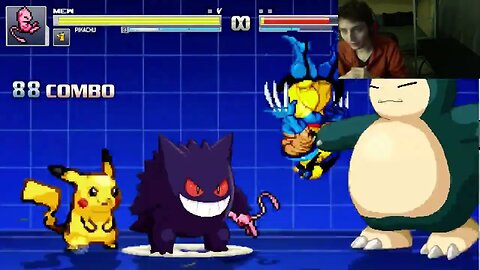 Pokemon Characters (Pikachu, Gengar, Snorlax, And Mew) VS Wolverine In An Epic Battle In MUGEN