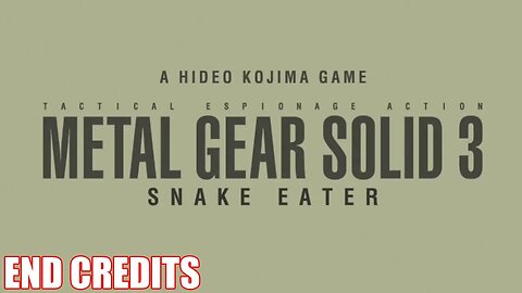 I love this song! | METAL GEAR SOLID 3 (PS3) END CREDITS.