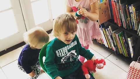 Boy gets beauty treatment from his friend for Valentines Day