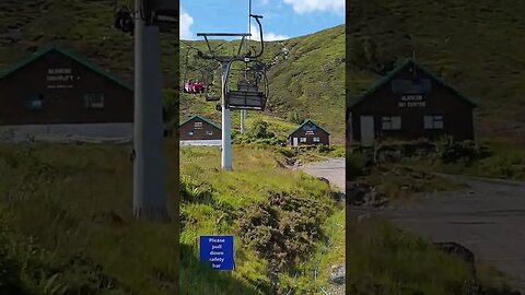 Glencoe Mountain Resort chairlift going up Scotland