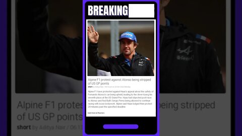 We're not going to take it! Alpine F1 team protest against Alonso being stripped of his US GP points