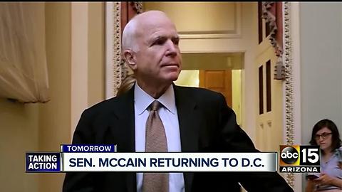 Sen. John McCain to return to Senate on Tuesday as he battles cancer