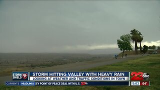 Moderate to heavy rainfall near the Panorama Bluffs