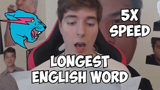 MrBeast Reading The Longest English Word But It's 5x Speed !