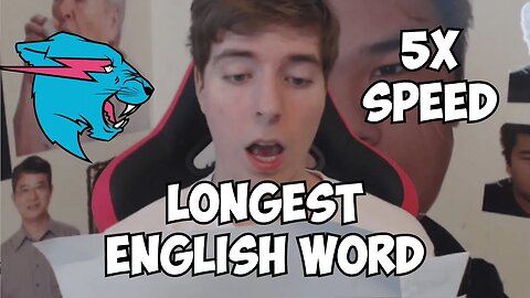 MrBeast Reading The Longest English Word But It's 5x Speed !