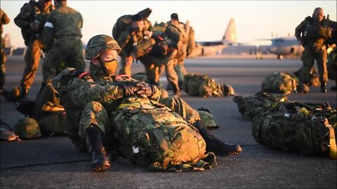 JGSDF Paratroopers Conduct Preflight Preparations - Airborne 22