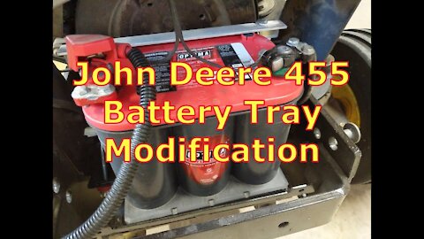 John Deere 455 Battery Tray Expansion