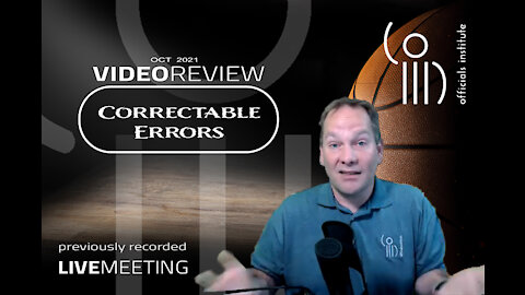 Correctable Errors. That is the topic of this months live OI meeting. (previously recorded)