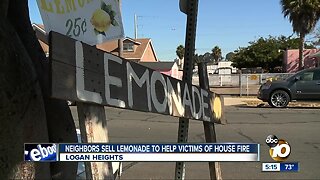 Neighbors sell lemonade to help Logan Heights fire victims