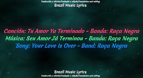 Brazilian Music: Your Love Is Over - Band: Raça Negra