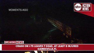 Action Air 1 over scene of fiery fatal crash on I-75