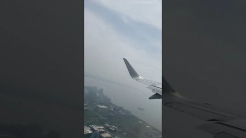 Take off from NAIA over Manila Bay on a hazy day #philippines