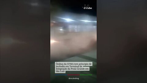 Ônibus da UFMA tem princípio de incêndio em Terminal de Integração da Praia Grande em São Luís