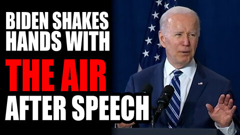 Biden Shakes Hands with The AIR After Speech