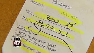 A waitress receives a $3,000 tip