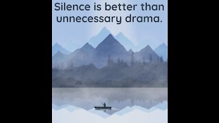 Silence is better than drama [GMG Originals]