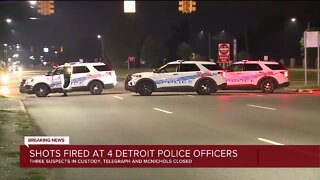 Shot fired at 4 Detroit police officers