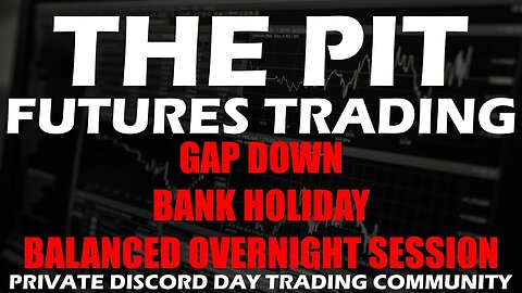Gap Down War News - Bank Holiday - Balanced Overnight - Premarket Trade Plan - The Pit Day Trading