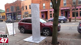 A mysterious monolith moves to Michigan, emerges in Old Town