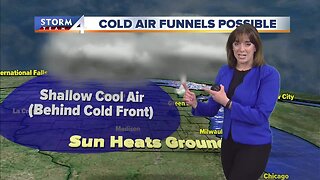 'Cold air funnels' possible in southeast Wisconsin