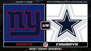 Giants vs Cowboys - NFL Live Stream & Play by Play - MNF