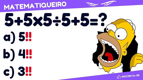 COMO SIMPLIFICAR DE EXPRESSÕES NÚMERICAS | REGRA PEMDAS | 5+5x5÷5+5=?