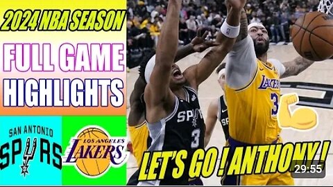 San Antonio Spurs vs Los Angeles Lakers [FULL GAME] QTR Feb 23, 2024 _ NBA Highlights 2024