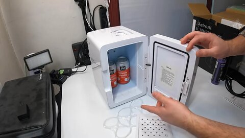 AstroAI Mini Fridge 6 Liter/8 Can Skincare Fridge for Bedroom - Upgraded Temperature Control Panel