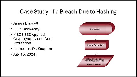 Case Study of a Breach Due to Hashing