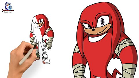 How to Draw Knuckles from Sonic Boom - Step by Step