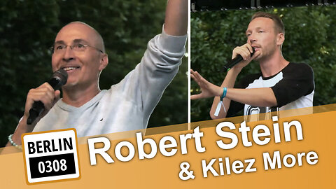 Robert Stein an der Demo Berlin: "Die Rolle der Neuen Medien" + Kilez More: "Weltfrieden"