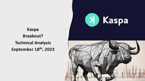 Kaspa KAS - Technical Analysis, September 18th, 2023