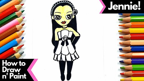 How to Draw and Paint Jennie from Blackpink at the Met Gala