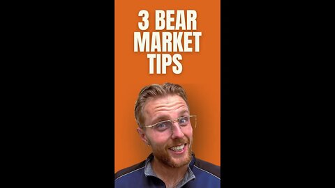 3 things to focus on during this bear market!