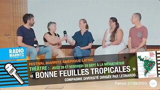 "Bonnes feuille tropicales" au théâtre à la médiathèque le 28 et le 29 à 16h